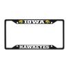 FANMATS 31254 Iowa Hawkeyes Metal License Plate Frame Black Finish view 1