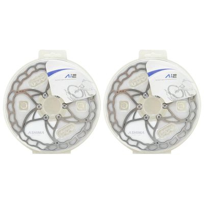 ASHIMA-LTD Ai2 ARO-09 Lightest Disc Brake Rotor 160mm 73g, 2PCs, Silver, AS2363