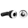 ihreesy 25mm Thru-Hull Connector,Bilge Drain Vent Thru Hull Mount with Stainless Steel Rims Bilge Pump Hose Thru Drain Connector for Marine Boat Yacht,Straight view 4