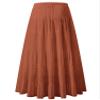 NASHALYLY Women's Chiffon Elastic High Waist Pleated A-Line Flared Maxi Skirts?Coffee2,L view 3