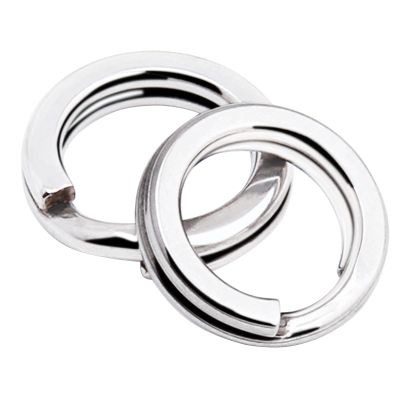 AMYSPORTS Stainless Steel Split Rings Saltwater High Strength Fishing Split Ring Line Connector Fishing Split Rings Freshwater Loop 100pcs 51lbs