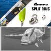 AMYSPORTS Stainless Steel Split Rings Saltwater High Strength Fishing Split Ring Line Connector Fishing Split Rings Freshwater Loop 100pcs 51lbs view 2