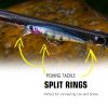 AMYSPORTS Stainless Steel Split Rings Saltwater High Strength Fishing Split Ring Line Connector Fishing Split Rings Freshwater Loop 100pcs 51lbs view 4