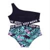 renvena Big Girls One Piece Swimwear One Shoulder Letter Waist Hollow Out Bathing Suit Surfing Swimsuit Summer Lily Pink 12 view 4