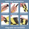 4 Pieces Checkered Golf Flag with Tube Inserted Putting Green Flags, 9 L x 6 H Inch, Nylon Mini Pin Flags for Yard Outdoor Home Backyard Garden Portable Training Practicing Golf Target Flags view 3