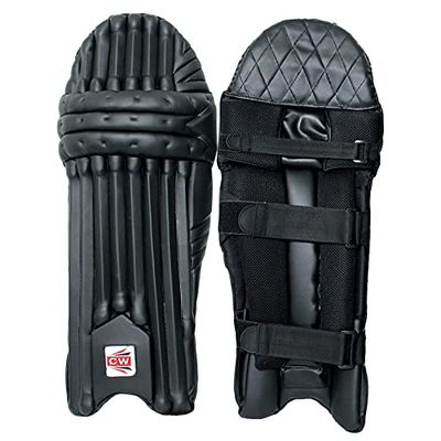 CW Black Cricket Batting Pads Men Batting Pads for Cricket Legguard Protective Gears Men Pair Batting Cricket Pads Full Size (Boys)