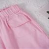 FEESHOW Girls Kids Cotton Cargo Pants Jogger Hip Hop Street Dance Trousers Solid Color Loose Elastic Waistband Pants Pink 6 Years view 4