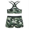 YONGHS Kids Girls 2 Pieces Bathing Suit Beach Swimsuit Sports Swimwear Tankinis Top with Shorts Set Camouflage Green 6 view 2