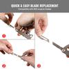 TACRAY Titanium Carabiner Keychain Clip with Foldable Utility Small Knife, Multitool Key Holder with Bottle Opener/Flat and Small Hexagonal Screwdrivers, Quick Released Backpack Clasp/Hook for EDC view 4
