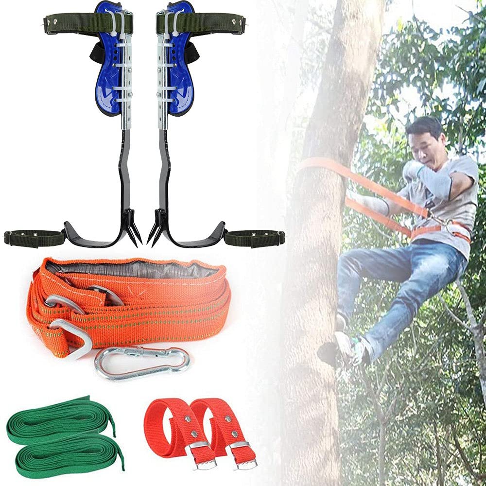 Tree Climbing Spikes For Tree Work,(Upgrade)Tree Climbing Gear,Simple To Use Climbing Tool With Seat Belt,Stainless Steel Pole Climbing Spikes,Outdoor Sports Supplies,Working At Heights.,2claws