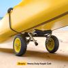 Bonnlo Kayak Car Foldable Aluminum Kayak Trailer with 10'' Solid Tires, Universal Kayaks Wheel Cart Dolly for Canoe, Paddle Board, Boat, Float Mats, Jon Boat view 2
