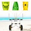 Bonnlo Kayak Car Foldable Aluminum Kayak Trailer with 10'' Solid Tires, Universal Kayaks Wheel Cart Dolly for Canoe, Paddle Board, Boat, Float Mats, Jon Boat view 4