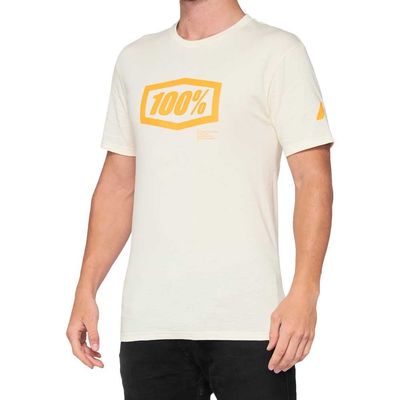 100% Essential T-Shirt Chalk/Orange XL