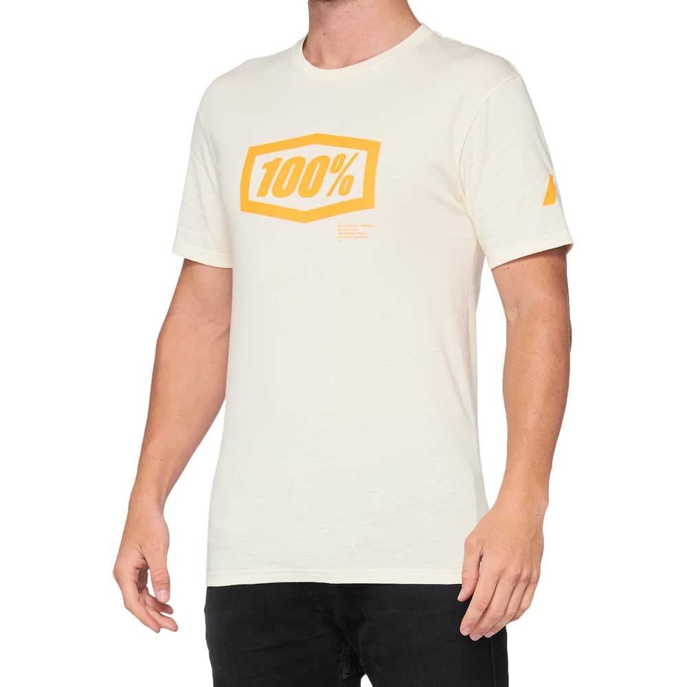 100% Essential T-Shirt Chalk/Orange XL