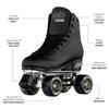 Crazy Skates Retro Roller Skates | Adjustable or Fixed Sizes | Classic Quad Skates for Women and Girls - Black (Size: Mens 8 / Womens 9) view 2