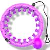 Adjustable Sports Hula Hoop, Detachable Massage Fitness Equipment for Abdomen and Thin Waist, Suitable for Young Adults to Train to Lose Weight/Purple/L view 1