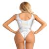 Loloda Spandex Gymnastics Leotard for Women Sleeveless Tank Leotards Dance Bodysuit Swimsuits Silver Medium view 4