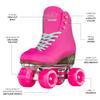 Crazy Skates Retro Roller Skates | Adjustable or Fixed Sizes | Classic Quad Skates for Women and Girls - Pink (Size: Mens 5 / Womens 6) view 2