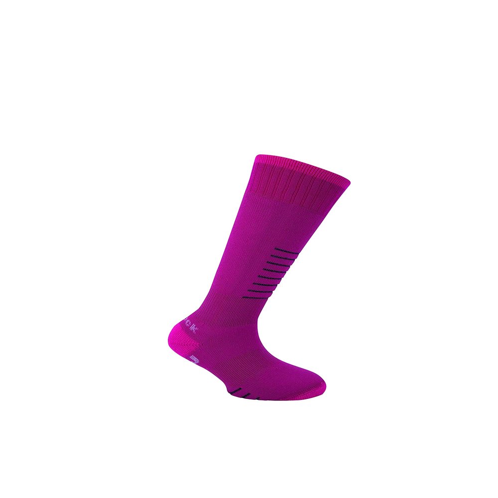 Eurosock Kids' Standard Snowbase Jr Ski Socks(2-PK), Magneta, 2XS(13-1 Little