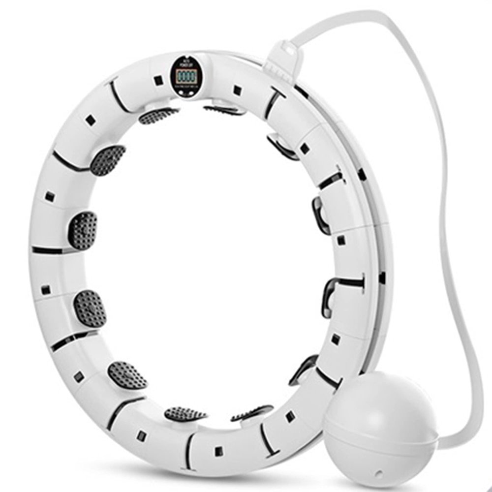 Intelligent Weighting Magnetic Therapy Hula Hoop, Detachable Adjustment Belt Digital Counter Never Fall Adjustable Gravity Ball, Suitable for Beginners, Teenagers and Adults/A/L