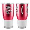Logo Brands NCAA Wisconsin Badgers - 30oz Gameday Stainless Steel Tumbler, Double-Wall Vacuum Insulated, Slider Lid, Ergonomic Design, Silicone Grip view 1