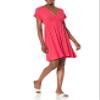 Amazon Essentials Women's Surplice Dress (Available in Plus Size), Red, Large view 4