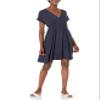 Amazon Essentials Women's Surplice Dress (Available in Plus Size), Navy, Small view 1