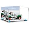 Better Display Cases Acrylic Versatile Display Case Display Case - Medium Square Box with Mirror Case, Light Blue Risers and White Base 15.25" x 12" x 9" (V13/A082) view 1