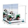 Better Display Cases Acrylic Versatile Display Case Display Case - Medium Square Box with Mirror Case, Light Blue Risers and White Base 15.25" x 12" x 9" (V13/A082) view 2