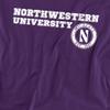 Northwestern University Official Block Text Unisex Adult T-Shirt, Purple, 4X-Large view 2
