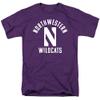 Northwestern University Official One Color Wildcats Logo Unisex Adult T-Shirt, One Color Wildcats Logo, X-Large view 1