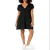 Amazon Essentials Women's Surplice Dress (Available in Plus Size), Black, X-Small view 1