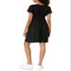 Amazon Essentials Women's Surplice Dress (Available in Plus Size), Black, X-Small view 2