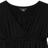 Amazon Essentials Women's Surplice Dress (Available in Plus Size), Black, X-Small view 4