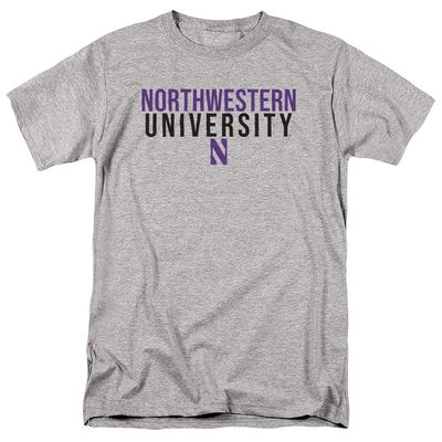 Northwestern University Official Stacked Unisex Adult T-Shirt, Stacked, Large