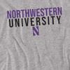 Northwestern University Official Stacked Unisex Adult T-Shirt, Stacked, Large view 2