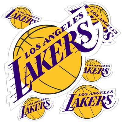 Desert Cactus Los Angeles Lakers Sticker NBA Officially Licensed Vinyl Decal Laptop Water Bottle Car Scrapbook Sheet (Type 3-1)