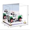 Better Display Cases Acrylic Versatile Display Case Display Case - Medium Square Box with Mirror Case, Gold Risers and White Base 15.25" x 12" x 9" (V13/A082) view 2