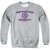 Northwestern University Official Circle Logo Unisex Adult Crewneck Sweatshirt,Athletic Heather, Medium view 1