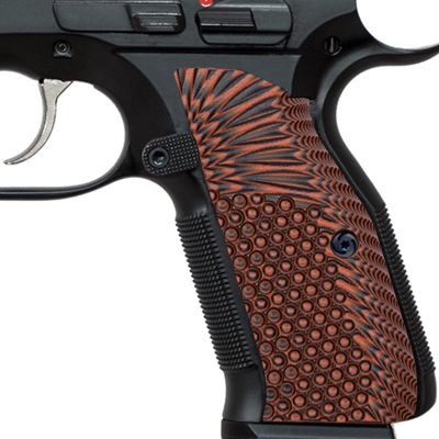 Guuun G10 Grips for CZ Shadow 2 Tactical CZ-75 Slim Palm OPS Texture - Orange/Black