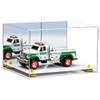 Better Display Cases Acrylic Versatile Display Case Display Case - Medium Square Box with Mirror Case, Yellow Risers and White Base 15.25" x 12" x 9" (V13/A082) view 1