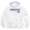 Northwestern University Official Block Text Unisex Adult Pull-Over Hoodie,White, Medium view 1