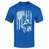 shop4ever German Shepherd American Flag USA Dog T-Shirt XXX-Large Royal Blue view 1