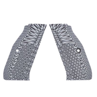 Guuun G10 Grips for CZ Shadow 2 Tactical CZ-75 Slim Palm OPS Texture - White/Black