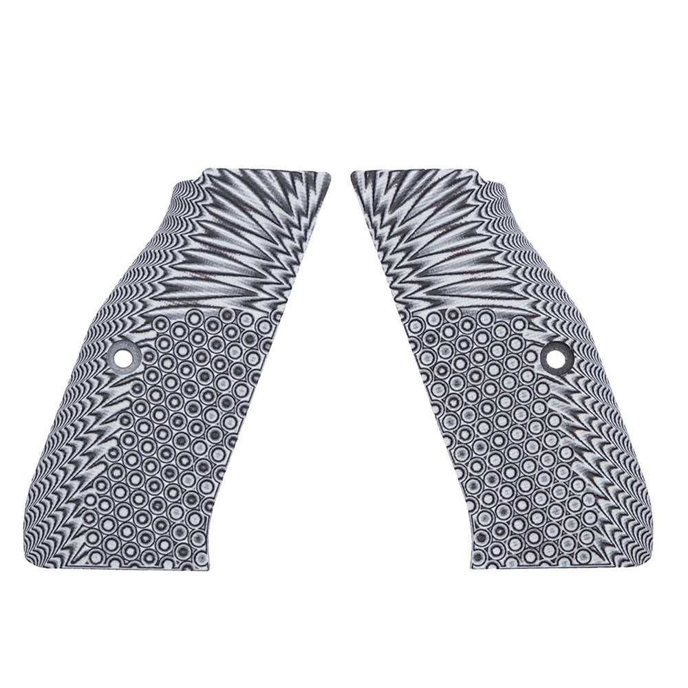 Guuun G10 Grips for CZ Shadow 2 Tactical CZ-75 Slim Palm OPS Texture - White/Black