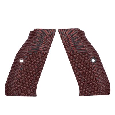 Guuun G10 Grips for CZ Shadow 2 Tactical CZ-75 Slim Palm OPS Texture - Red/Black