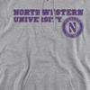 Northwestern University Official Block Text Unisex Adult Pull-Over Hoodie,Athletic Heather, 2X-Large view 2