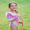 Arshiner Girls Gymnastics Leotards Ruffle Long Sleeve Shimmer Ballet Unitard Dancewear for 3-10 Years view 2