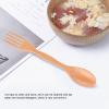 2 in 1 Spoon and Fork Combo, Wooden Camping Utensil Lightweight Eco-Friendly Spork and Spoon for Backpacking, Hiking, Outdoors view 2