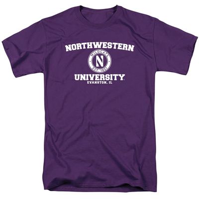 Northwestern University Official Circle Logo Unisex Adult T-Shirt, Circle Logo, X-Large